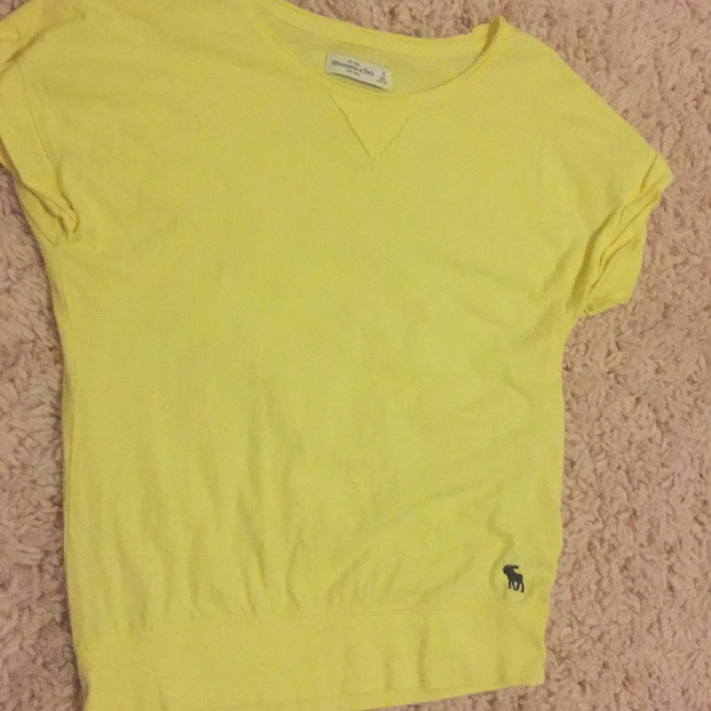 Abercrombie pastel yellow top